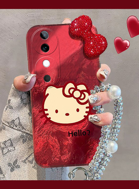 kt猫蝴蝶结适用vivos20手机壳s19pro新年s17t水钻s16e卡通t1红色s15新年s12立体s10挂链s9硅胶s7可爱s1/vivo