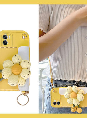 黄色南瓜花朵适用opporeno12pro手机壳reno11卡包10零钱包9斜挎8硅胶7se软壳6可背5k斜跨4女3元气版10+十oppo