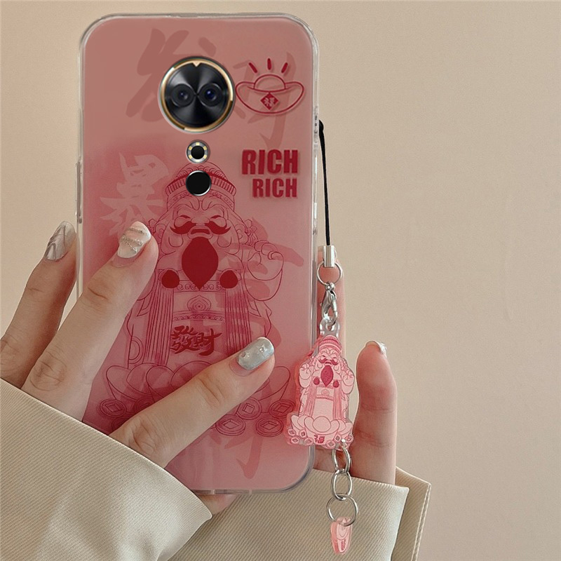 财神爷硅胶手机壳ins风