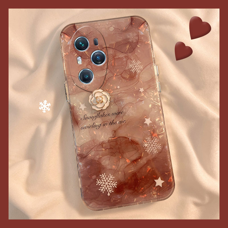 小众高级感轻奢晕染贝壳纹山茶花手机壳