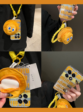 潮牌字母适用小米红米k70pro手机壳k60e至尊版k50黄色turbo3零钱包k40s斜挎k30s可背带k30i日韩12c硅胶k20女p