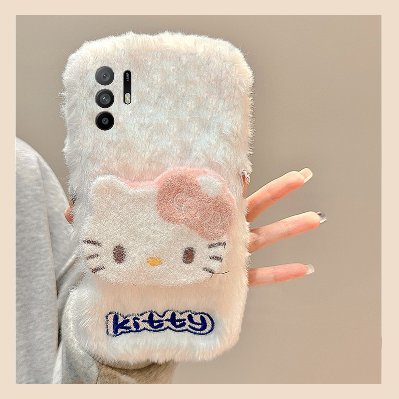 可爱呆萌kt猫适用oppoa3pro手机壳a2x立体a1凯蒂猫a97秋冬季a96毛绒a95a93a91a72a58a57a52a32a11a9a31a8a5软