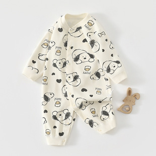 婴儿连体衣春秋初生纯棉a类睡衣新生儿衣服6个月宝宝衣服打底秋装