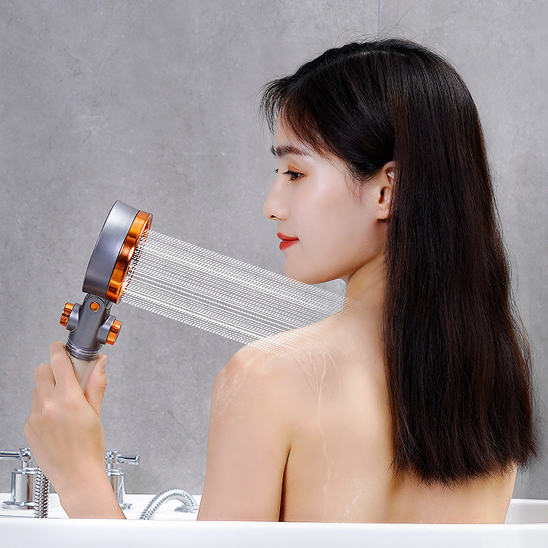 过滤双面花洒净水手持三