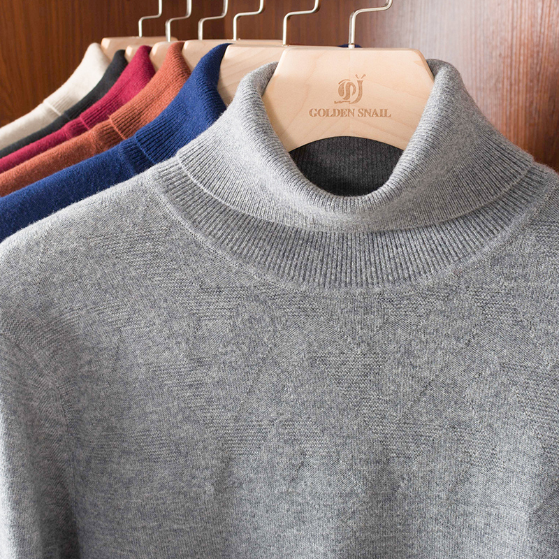 羊毛衫春秋薄款高领黑色