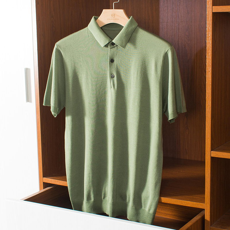 polo金色可机洗薄款秋季针织衫