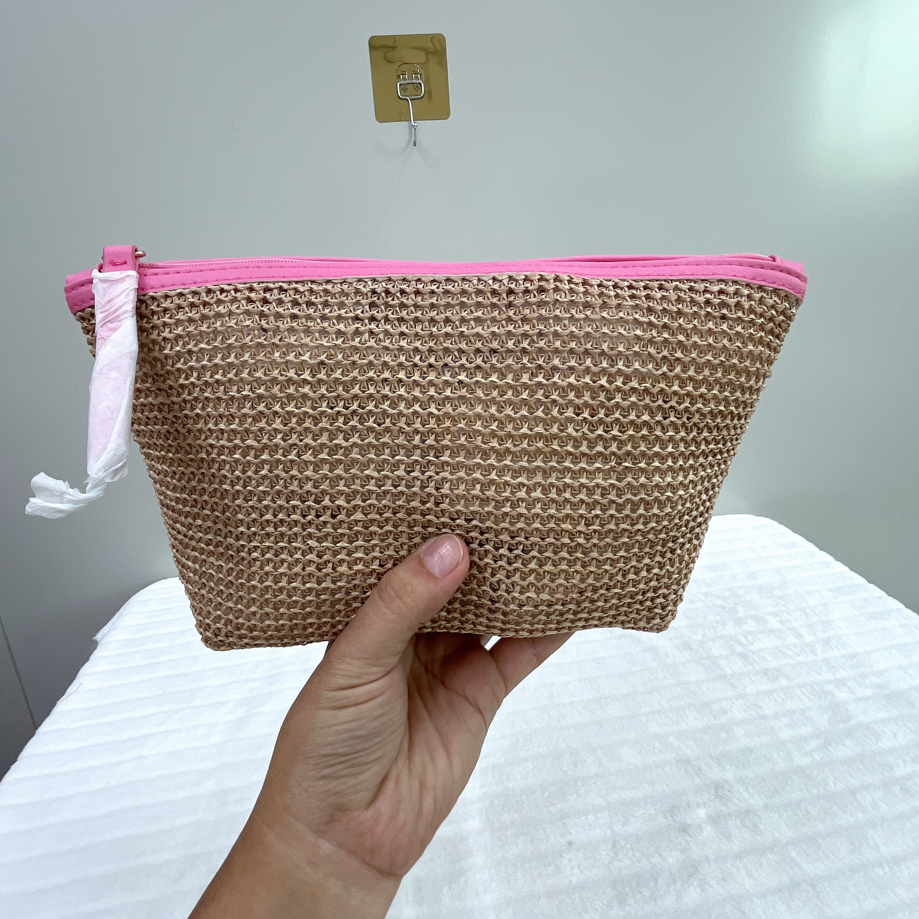 外贸尾货编织大容量化妆包洗漱收纳包,箱包皮具/热销女包/男包,手拿包,淘宝优惠券,粉丝福利购,淘宝优惠卷