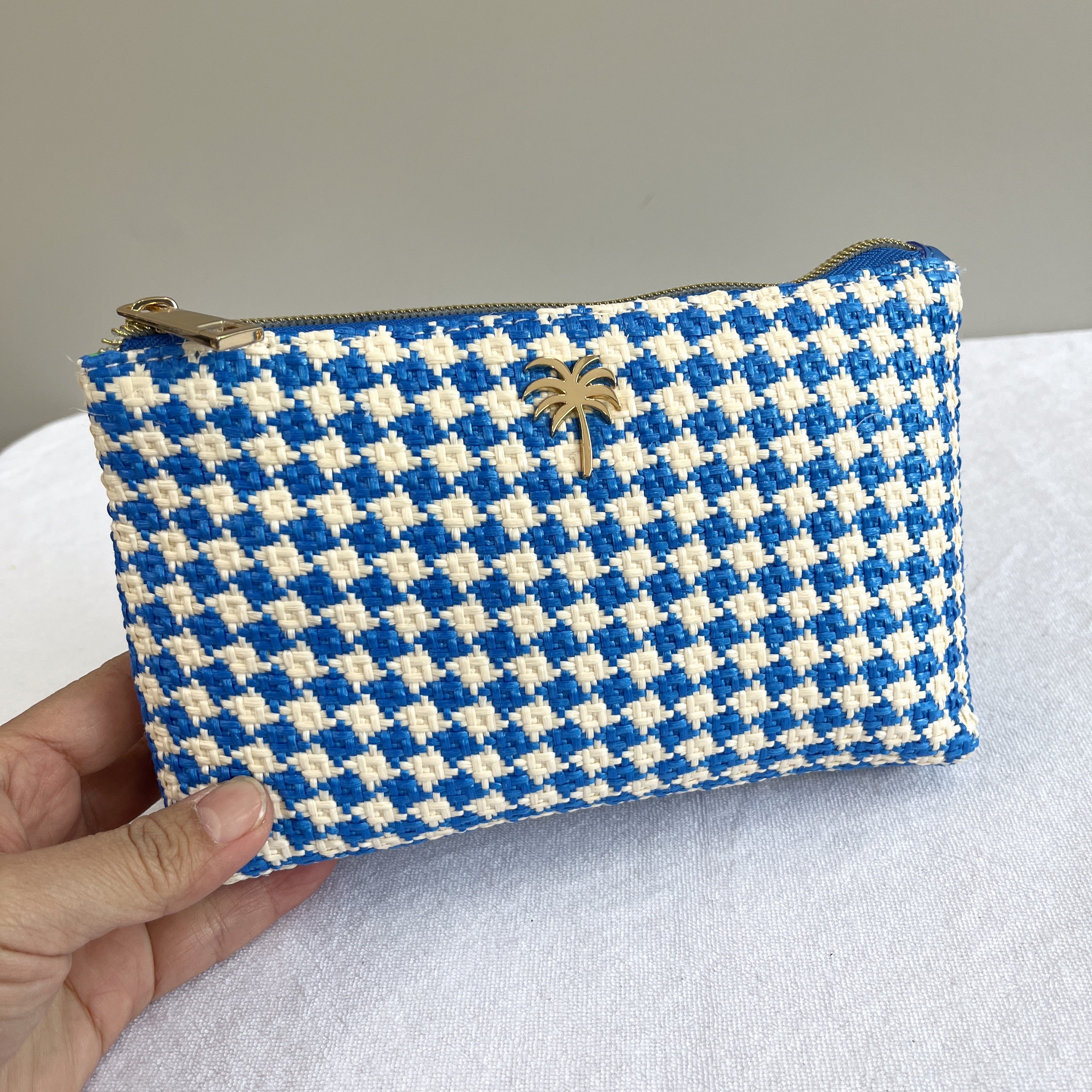 外贸尾货出英国OLIVER BONAS编织化妆包收纳包