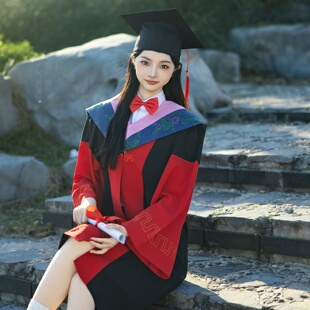高品质导师服大学生毕业礼服博士服文理科毕业照可定制导师学位服