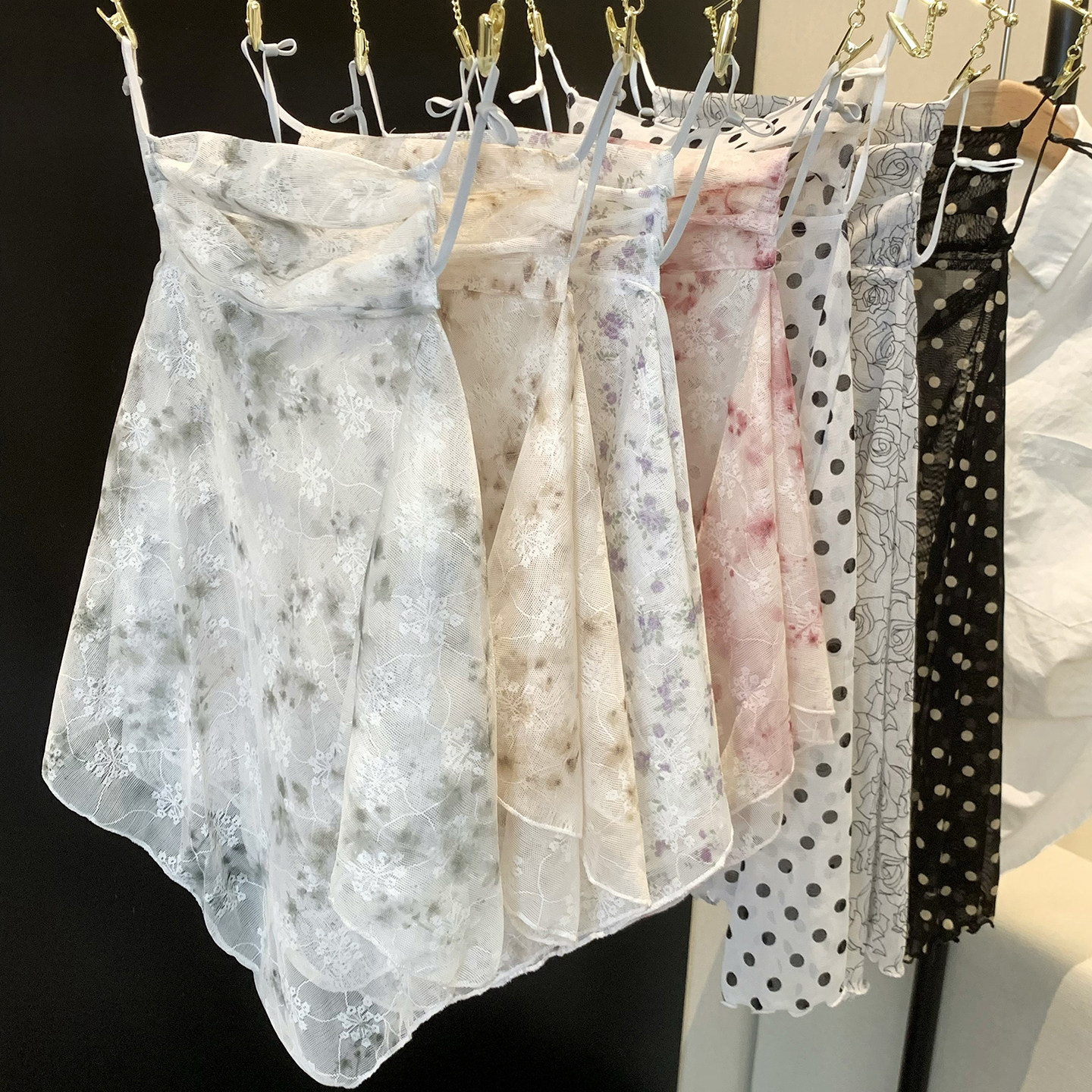 粥可可韩系甜美碎花遮阳面纱女2026新款夏季户外骑行护颈面罩口罩