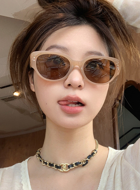 韩系ins显脸小遮阳防晒墨镜