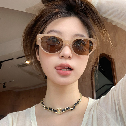 韩系ins显脸小遮阳防晒墨镜