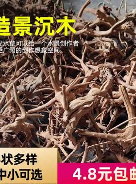 杜鹃根沉木树根栖根天然鱼缸草水草缸装饰造景沉木小号龟晒台套餐