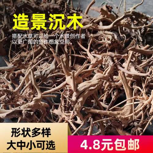 天然鱼缸造景鱼缸造景天然沉木