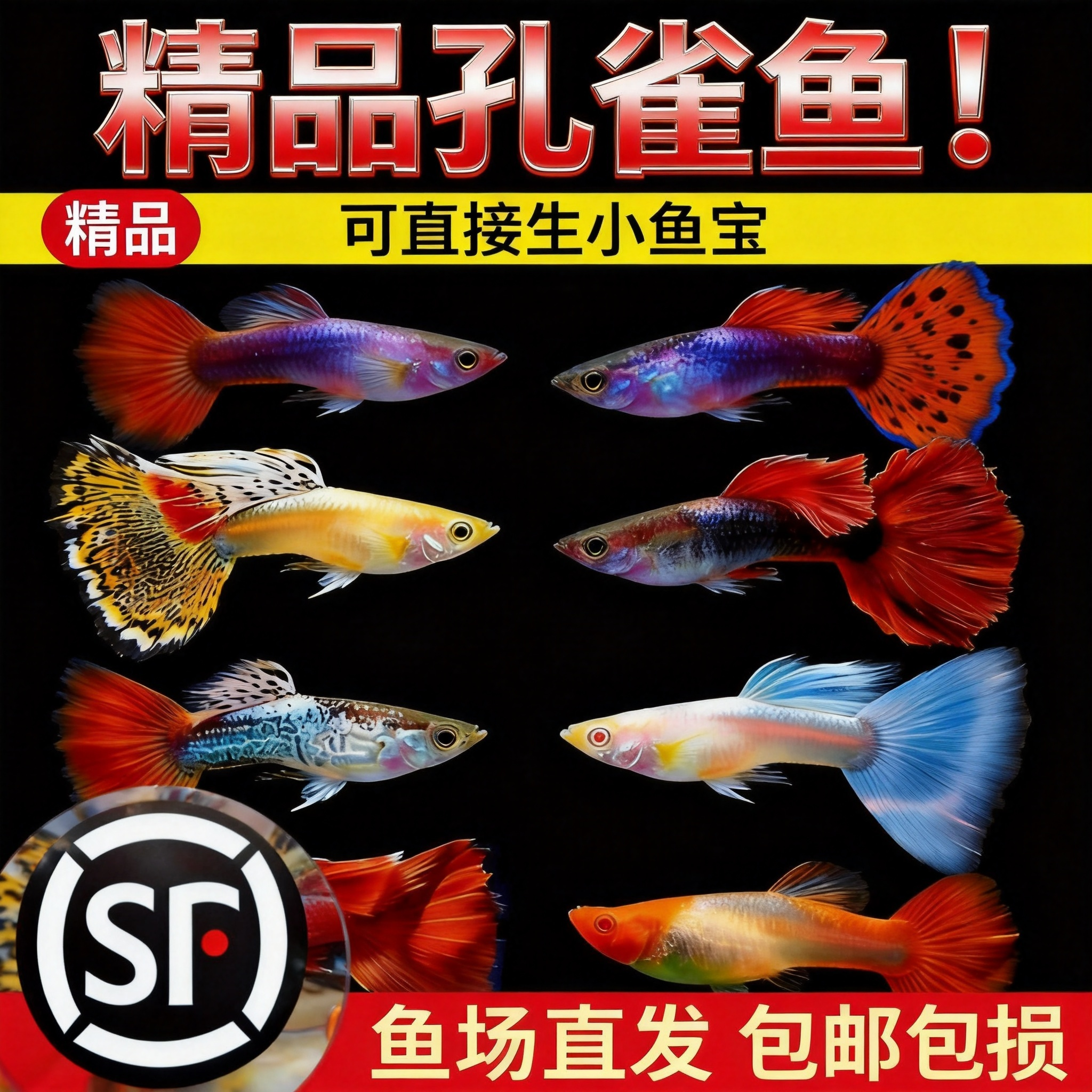 孔雀鱼纯种观赏鱼清道夫斑马金鱼小鱼鱼苗小型淡水好养热带鱼活体