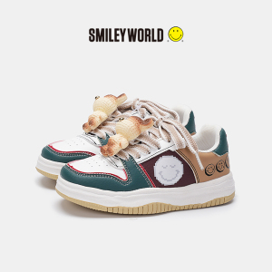 SMILEYWORLD笑脸童鞋2024秋季新款潮流百搭板鞋中大童运动休闲鞋