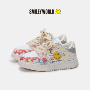 SMILEYWORLD笑脸童鞋2024秋季新款男女童韩版百搭板鞋舒适休闲鞋