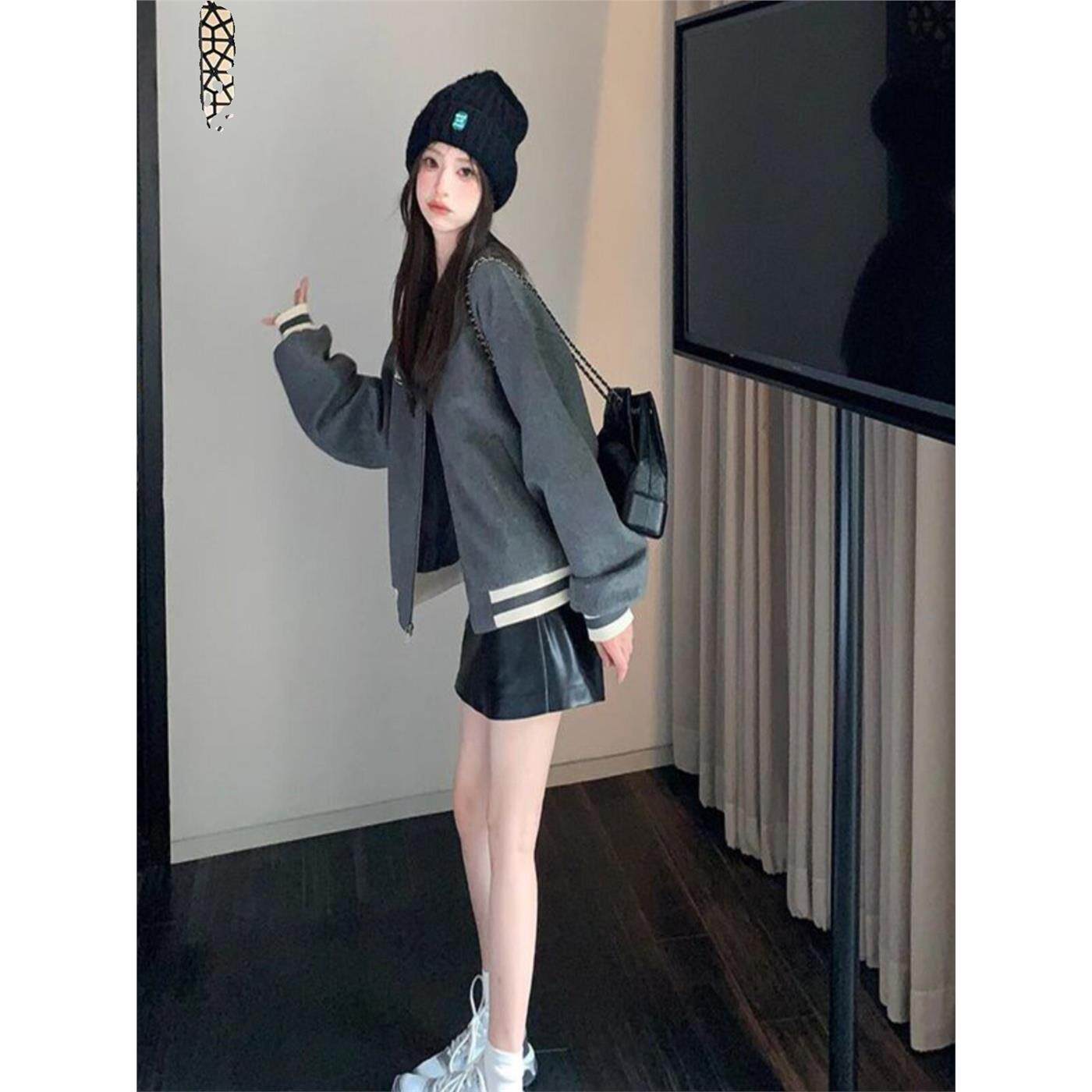 棒球服外套女秋季2025新款潮流个性韩版休闲百搭覆古港味夹克上衣