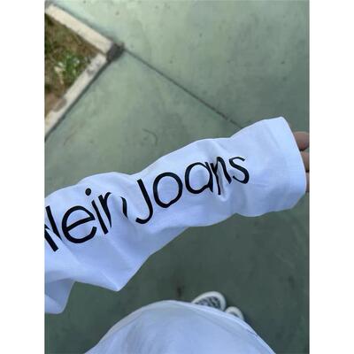 美式覆古白色纯棉字母印