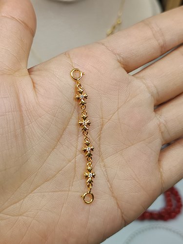 3839-［到货］18K克罗心十字架延长链5.1cm，买三条可手链哦