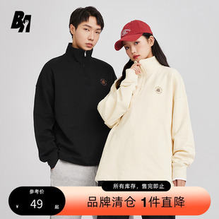BA保暖运动上衣休闲百搭美式 卫衣 重磅宽松高领长袖