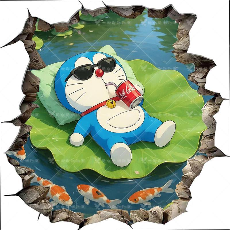 3D立体视觉卡通动漫墙上贴画童话自粘贴纸汽车装饰贴壁纸