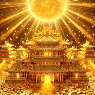 新款金碧辉煌财源广进富贵贴纸客厅玄关装饰贴纸公司商铺防水自粘