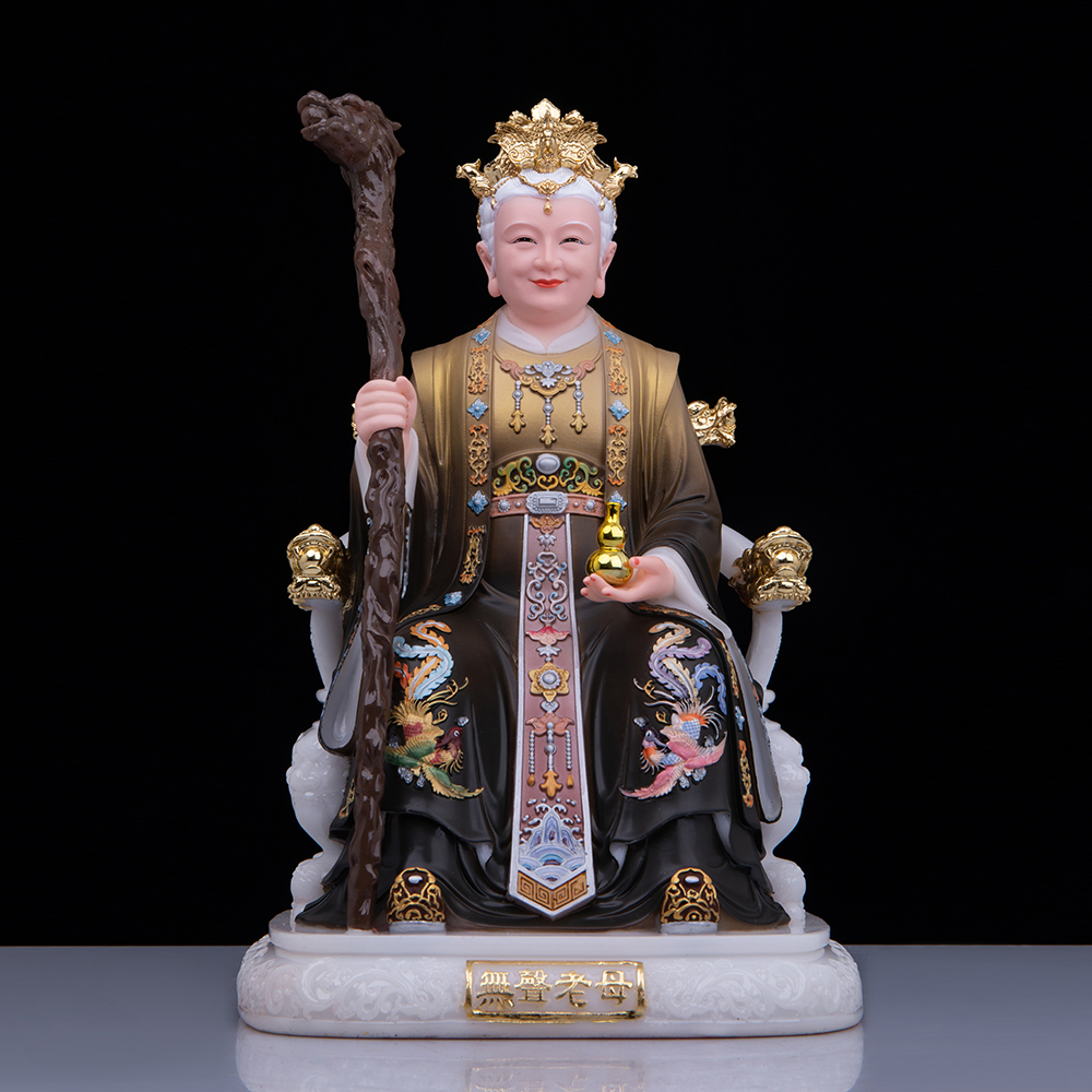 无声老母神像汉白玉家居摆件