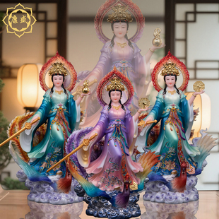 九天玄女神像汉白玉九天圣母娘娘战神踏凤九天玄女家用供奉摆件