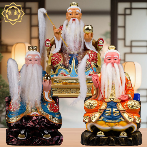 六壬仙师神像铁板祖师像六任先师像树脂彩绘家用供奉工艺摆件