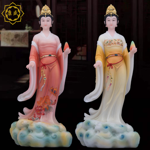 女娲娘娘神像汉白玉女娲补天像体大帝之母神像创世女神家用摆件