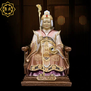 纯铜贴金骊山老母神像 黎山老母铜像黎山圣/母铜贴金家居佛像摆件