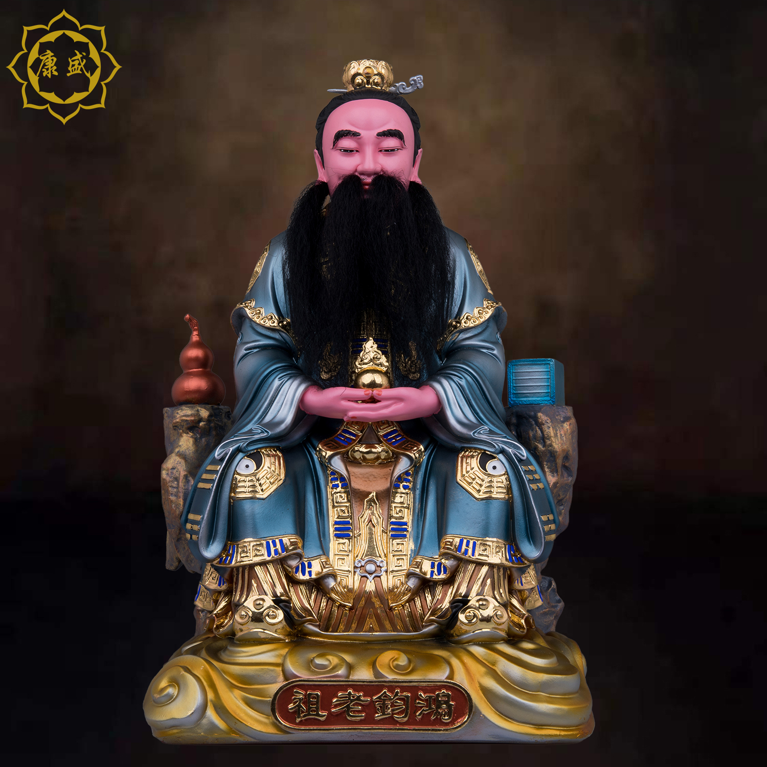 鸿钧老祖神像树脂家用摆件