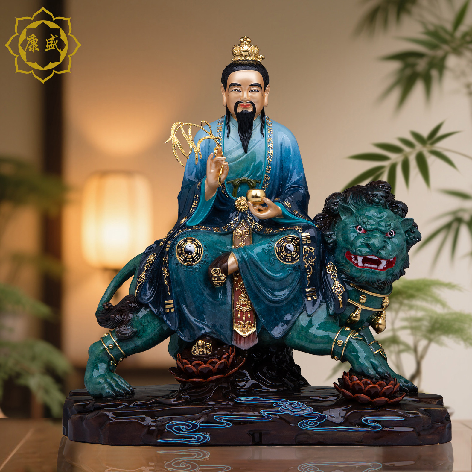 太乙救苦天尊神像东极青华大帝太乙真人青玄九阳上帝黄铜供奉摆件