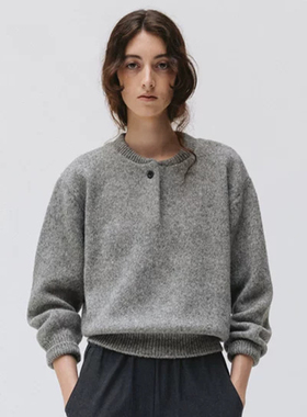 nothing written羊毛针织衫女2025冬季新款moia宽松百搭毛衣外套