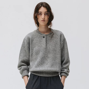 nothing written羊毛针织衫女2025冬季新款moia宽松百搭毛衣外套