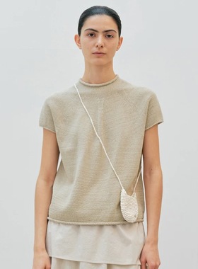 nothing written短袖针织衫女25春夏新款MOIA气质通勤宽松百搭T恤