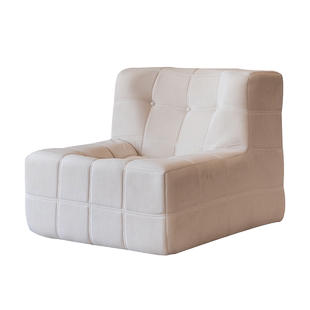 华夫格懒人沙发复古方块网红客厅休闲灯芯绒奶油毛毛虫躺椅鹿岛