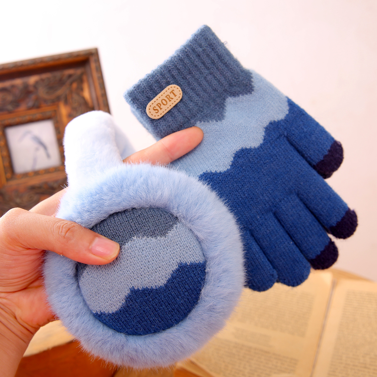 6-12岁儿童男童耳罩冬季保暖男孩毛绒小学生耳包冬天加绒耳捂子