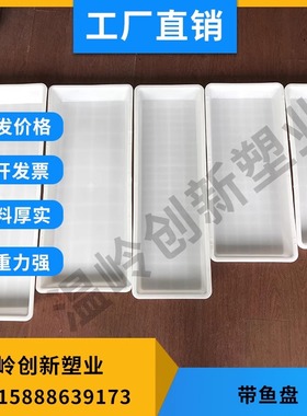 带鱼冷冻盒全新料PE塑料长条冷藏盒收纳盒马鲛鱼长方形鱼盘结冻盘