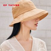 UPF50 防晒 EP雅莹女帽 桑蚕丝绞花大檐遮阳防晒帽商场同款 ZH12A