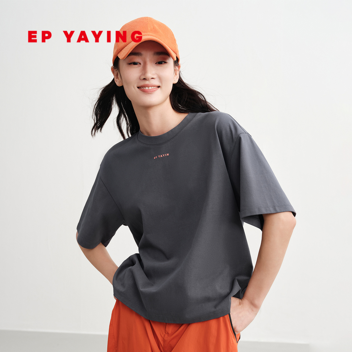 EP雅莹复古印花短袖T恤