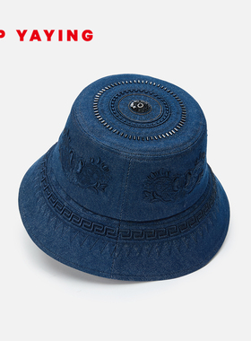EP YAYING雅莹女帽 民族风潮重工刺绣盆帽渔夫帽  商场同款ZH10A