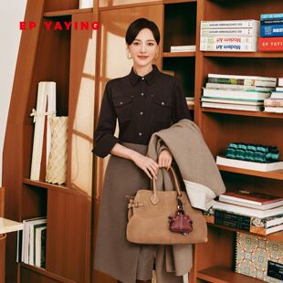 [唐嫣同款]EP雅莹衬衫女 仿麂皮哑光质感外套 2026秋冬新款2120A