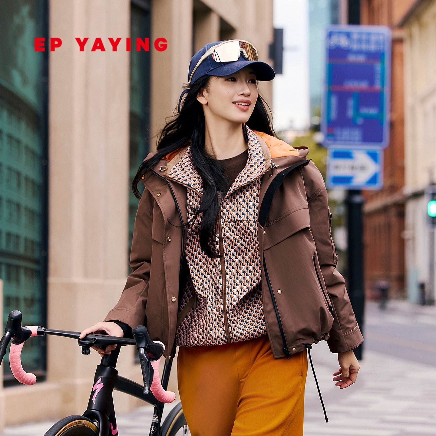 EP雅莹工装风鹅绒服外套女