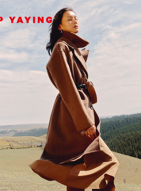EP YAYING雅莹女装 英伦风100山羊绒双面呢大衣 商场同款 8507A