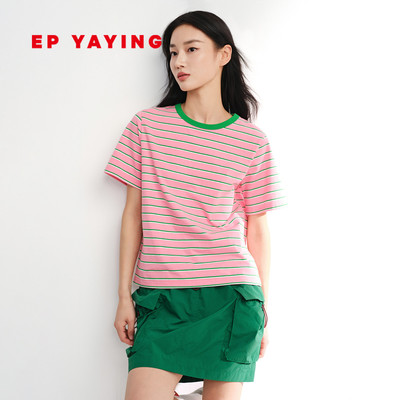 EP雅莹短袖圆领棉质T恤