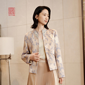 2025春新款 EP雅莹高端系列 桑蚕丝重工提花肌理感国风外套 1203A