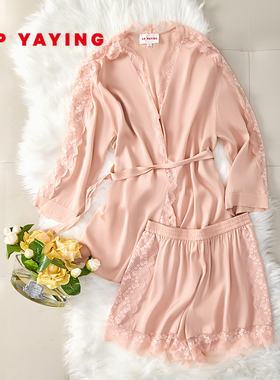 EP YAYING雅莹女装 真丝蕾丝粉色睡衣家居服套装 商场同款L901A