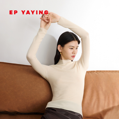 EP雅莹半高领长袖羊绒衫
